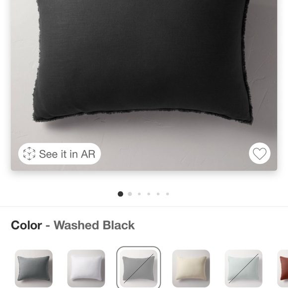 Casaluna Accents Casaluna Nwt Heavyweight Euro Washed Black Linen